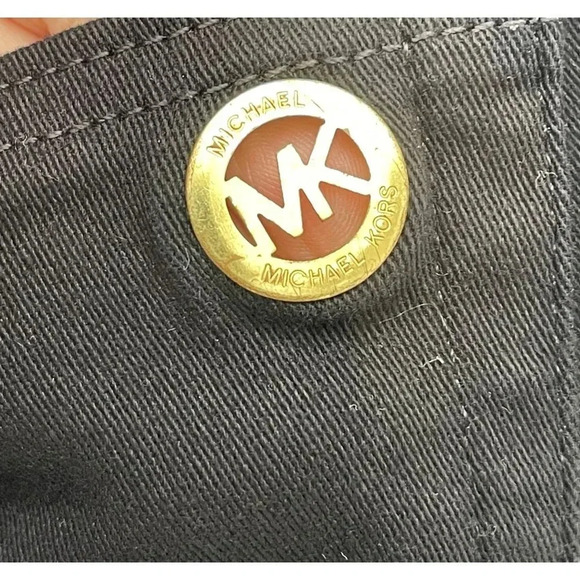 Michael Kors Womens Moto Stretch Low Rise Ankle Zip Skinny Leg Jeans Black Sz 6 - Picture 12 of 16